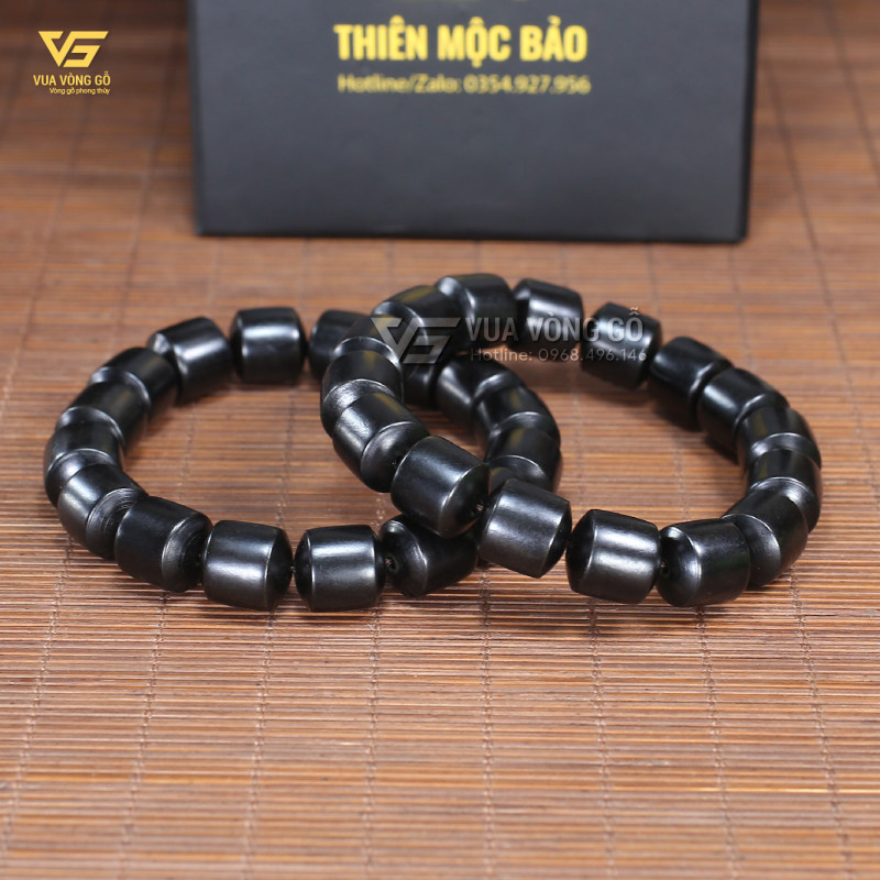 Vòng gỗ mun sừng thủ công cao cấp tự nhiên