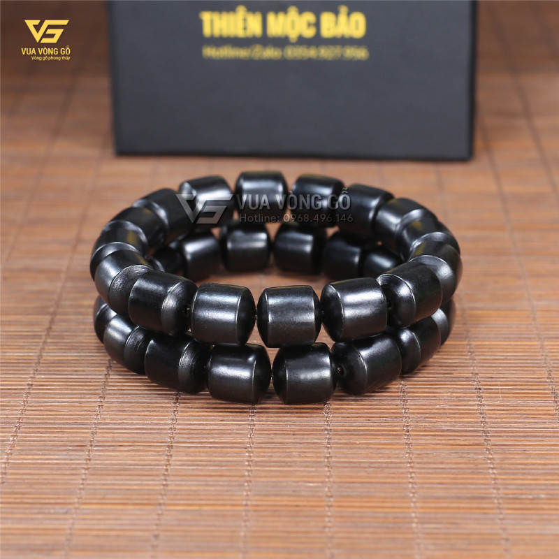 Vòng tay gỗ mun sừng phù hợp nam và nữ