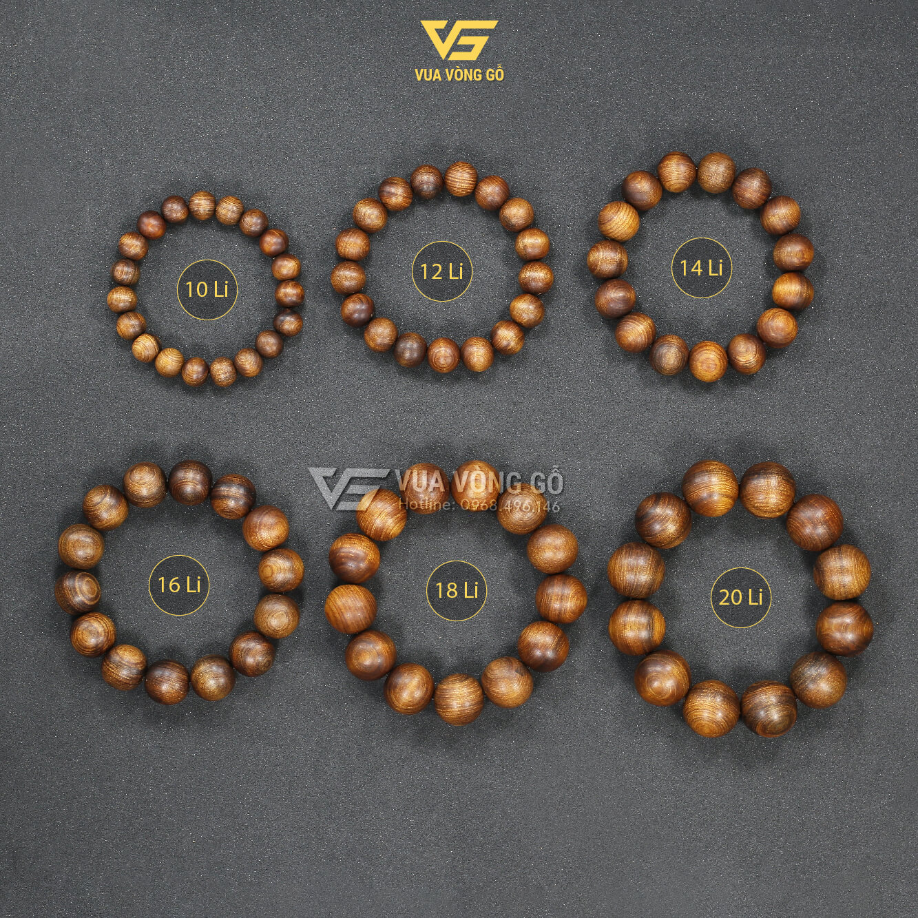 Vòng gỗ Bách Xanh Đủ cỡ 10-12-14-16-18-20 li cho Nam và Nữ
