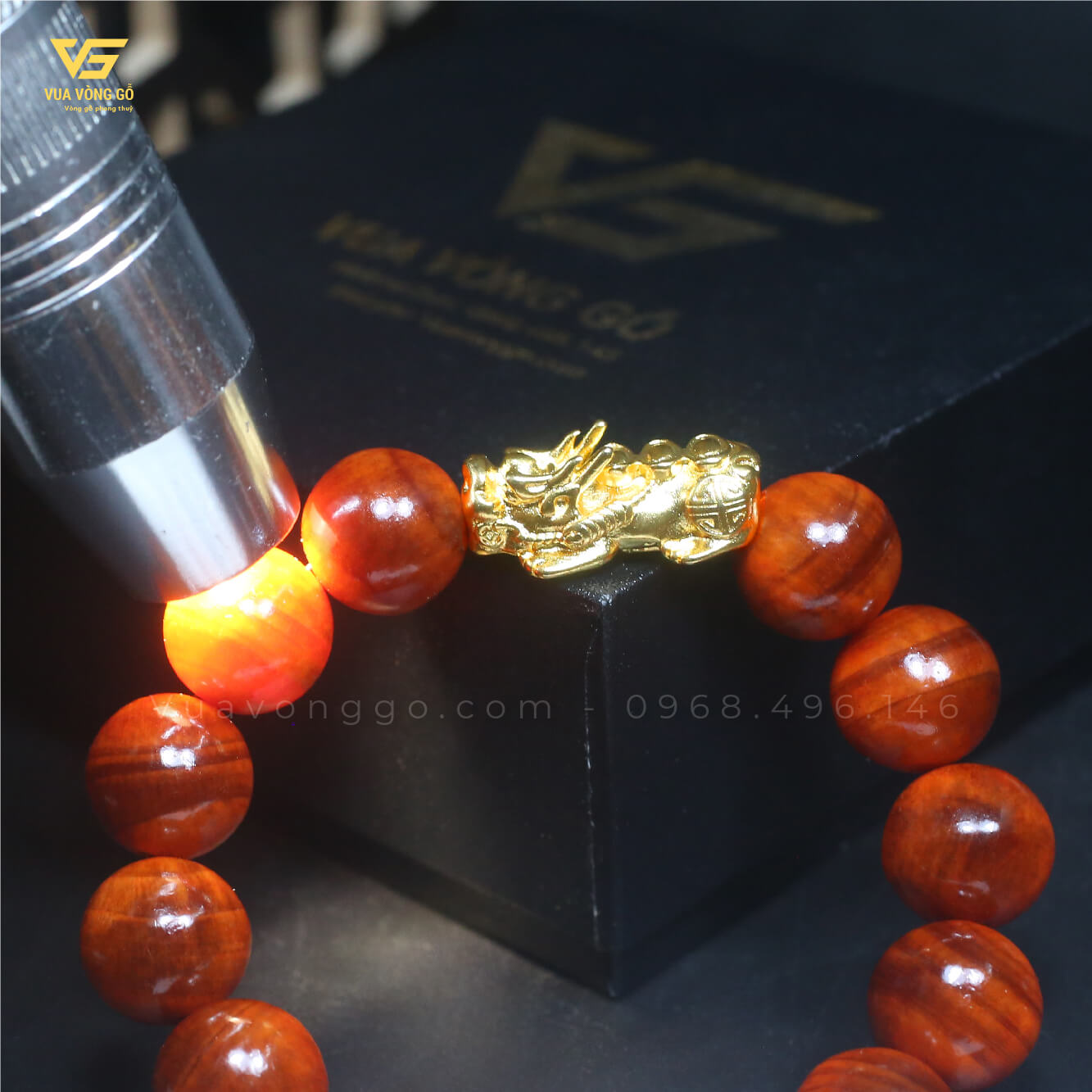 Vòng gỗ Huyết Long thấu quang mix Tỳ hưu vong-go-huyet-long-mix-ty-huu